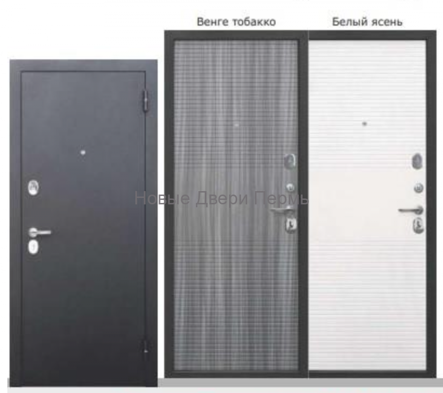 Входная дверь ГАРДА Муар 7,5 см Белый Ясень – светлая металлическая дверь с замками КАРАТ