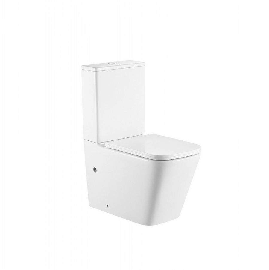 Унитаз ABBER Rechteck AC1210T компакт белый, безободковый, смыв торнадо