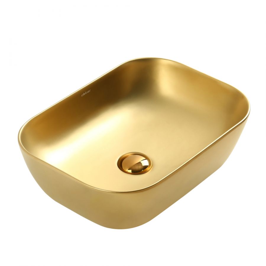 Раковина накладная ABBER Rechteck AC2200MMG Золото