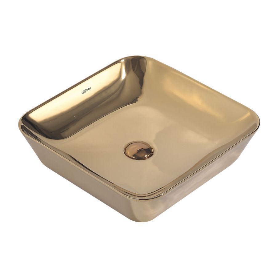 Раковина накладная ABBER Rechteck AC2205GG Золото