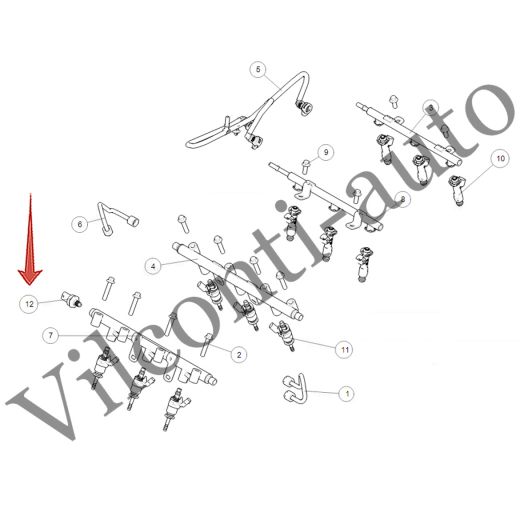 ДАТЧИК ДАВЛЕНИЯ В ТОПЛИВНОЙ РЕЙКЕ TANK 500 3611800XEB05 100% ОРИГИНАЛ