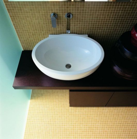 Накладная раковина Flaminia Dip 62 Countertop - Wall Hung Basin DP482 62х495 схема 2