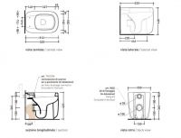 Напольный приставной унитаз Flaminia Mono Back To Wall WC схема 3