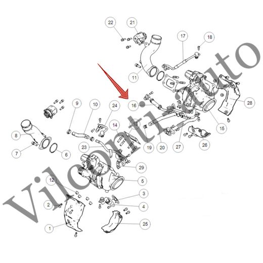 ТРУБОПРОВОД СИСТЕМЫ ОХЛАЖДЕНИЯ ТУРБИНЫ ПРАВЫЙ TANK 500 1118450XEZ01 100% ОРИГИНАЛ