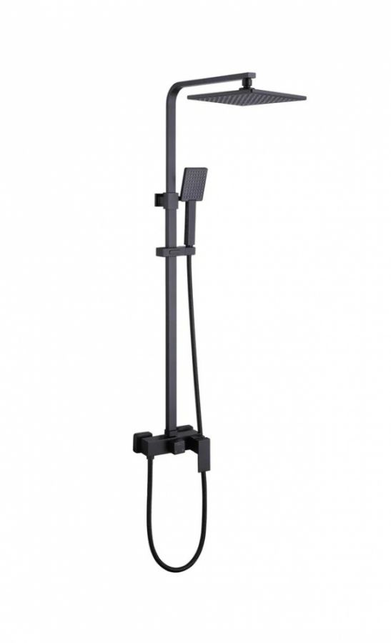 Душевая стойка ABBER Daheim AF8220BL без излива, черный матовый