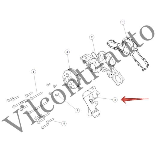 ТРОЙНИК СИСТЕМЫ ОХЛАЖДЕНИЯ ОТ ВОДЯНОГО НАСОСА TANK 500 1307020XEZ01 100% ОРИГИНАЛ