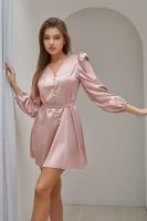 Платье атласное "Валерия" [розовый]