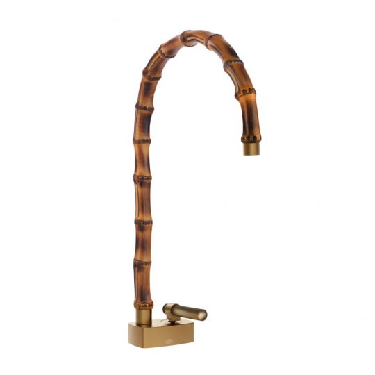 Смеситель для раковины Gessi Jacqueline 77203 с высоким поворотным изливом и вентилем под дерево без донного клапана схема 8