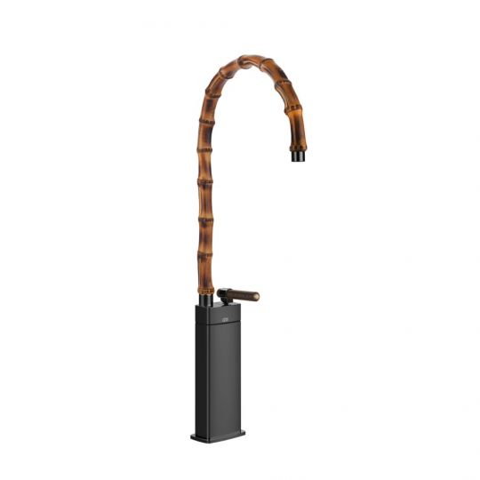 Смеситель для раковины Gessi Jacqueline 77209 высокий с высоким поворотным изливом и вентилем под дерево схема 3