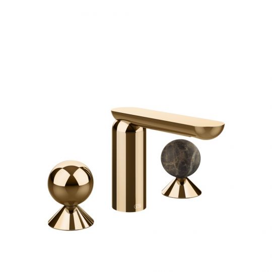 Смеситель для раковины Gessi Perle 74015 без донного клапана, с вентилями-сферами из металла и мрамора Emperador Dark схема 15 Смеситель для раковины Gessi Perle 74015 без донного клапана, с вентилями-сферами из металла и мрамора Emperador Dark схема 15