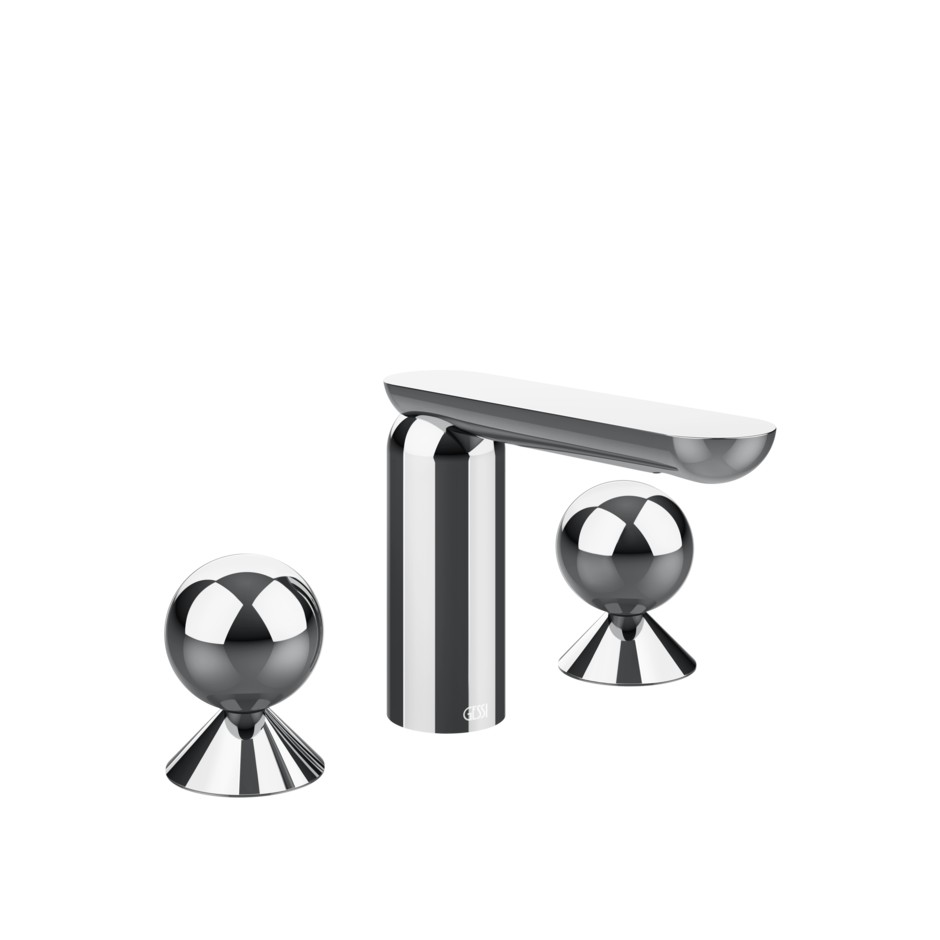 Смеситель для раковины Gessi Perle 74365 с металлическими вентилями-сферами