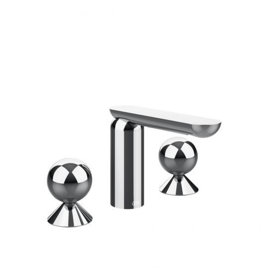 Смеситель для раковины Gessi Perle 74365 с металлическими вентилями-сферами схема 1