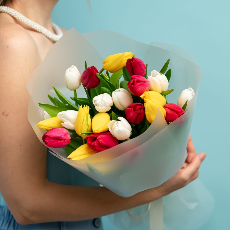 25 тюльпанов микс