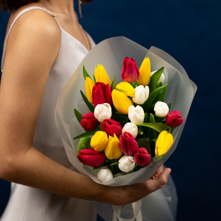 25 тюльпанов микс