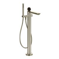 Смеситель для ванны Gessi Perle 74229 напольный с ручным душем и переключателем с вентилем из муранского стекла Sfaccettato схема 9