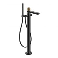 Смеситель для ванны Gessi Perle 74429 напольный с ручным душем и переключателем с вентилем из муранского стекла Battuto схема 5