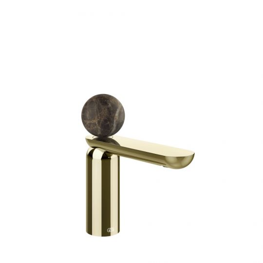 Смеситель для раковины Gessi Perle 74102 низкий с вентилем из мрамора Emperador Dark без донного клапана схема 4