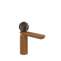 Смеситель для раковины Gessi Perle 74102 низкий с вентилем из мрамора Emperador Dark без донного клапана схема 11