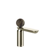 Смеситель для раковины Gessi Perle 74102 низкий с вентилем из мрамора Emperador Dark без донного клапана схема 14