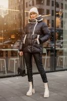 Зимняя куртка с меховой отделкой арт.2813 [черный]