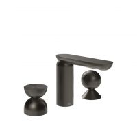 Смеситель для раковины Gessi Perle 74908 без донного клапана с металлическими вентилями-полусферой и сферой схема 1