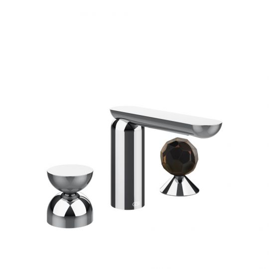 Смеситель для раковины Gessi Perle 74928 без донного клапана с металлическим вентилем-полусферой и вентилем-сферой из муранского стекла Sfaccettato схема 6 Смеситель для раковины Gessi Perle 74928 без донного клапана с металлическим вентилем-полусферой и вентилем-сферой из муранского стекла Sfaccettato схема 6