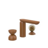 Смеситель для раковины Gessi Perle 74948 без донного клапана с металлическим вентилем-полусферой и вентилем-сферой из муранского стекла Battuto схема 11