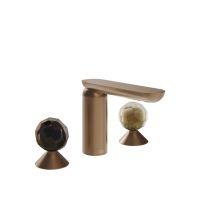 Смеситель для раковины Gessi Perle 74245 без донного клапана, с вентилями-сферами из муранского стекла Sfaccettato и Battuto схема 7