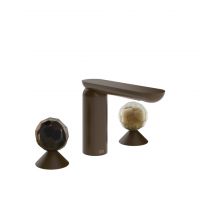 Смеситель для раковины Gessi Perle 74245 без донного клапана, с вентилями-сферами из муранского стекла Sfaccettato и Battuto схема 8