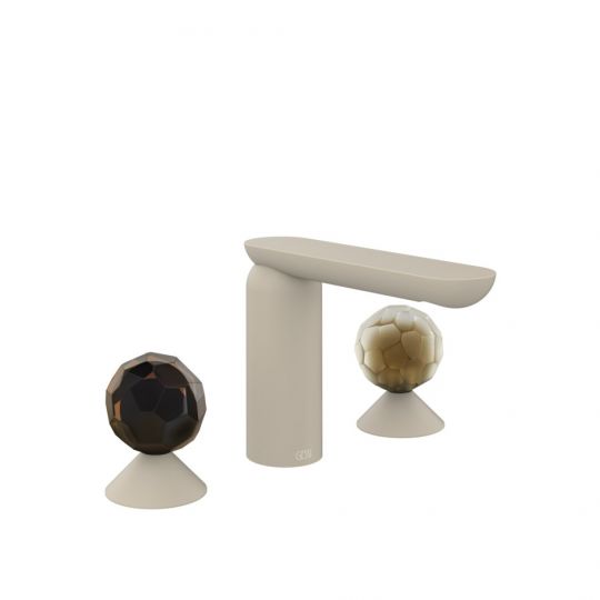 Смеситель для раковины Gessi Perle 74245 без донного клапана, с вентилями-сферами из муранского стекла Sfaccettato и Battuto схема 12