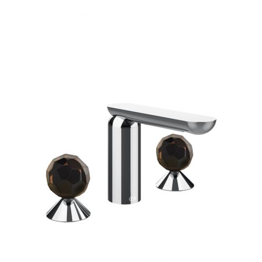 Смеситель для раковины Gessi Perle 74225 без донного клапана с вентилями-сферами из муранского стекла Sfaccettato схема 6