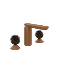 Смеситель для раковины Gessi Perle 74225 без донного клапана с вентилями-сферами из муранского стекла Sfaccettato схема 11