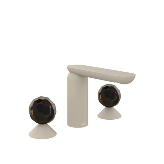 Смеситель для раковины Gessi Perle 74225 без донного клапана с вентилями-сферами из муранского стекла Sfaccettato схема 12