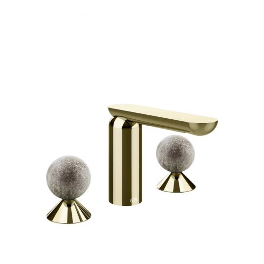 Смеситель для раковины Gessi Perle 74665 без донного клапана с вентилями-сферами из муранского стекла Pulegoso схема 4