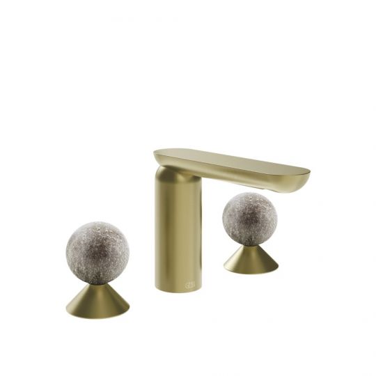 Смеситель для раковины Gessi Perle 74665 без донного клапана с вентилями-сферами из муранского стекла Pulegoso схема 5