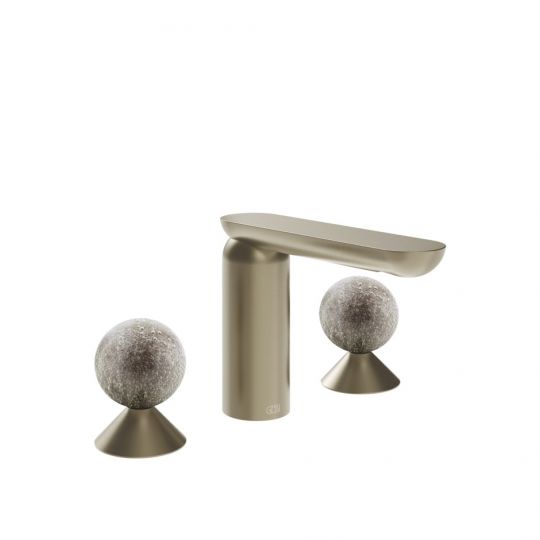 Смеситель для раковины Gessi Perle 74665 без донного клапана с вентилями-сферами из муранского стекла Pulegoso схема 9