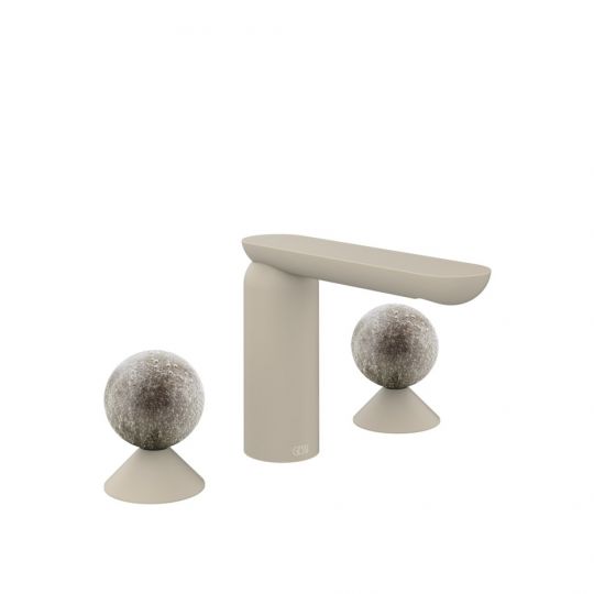 Смеситель для раковины Gessi Perle 74665 без донного клапана с вентилями-сферами из муранского стекла Pulegoso схема 12