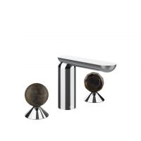 Смеситель для раковины Gessi Perle 74125 без донного клапана с вентилями-сферами из мрамора Emperador Dark и муранского стекла Sfaccettato схема 6