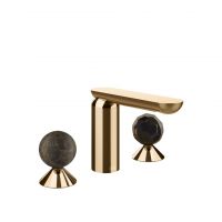 Смеситель для раковины Gessi Perle 74125 без донного клапана с вентилями-сферами из мрамора Emperador Dark и муранского стекла Sfaccettato схема 16