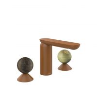 Смеситель для раковины Gessi Perle 74155 без донного клапана с вентилями-сферами из мрамора Emperador Dark и камня Onyx Green схема 11 Смеситель для раковины Gessi Perle 74155 без донного клапана с вентилями-сферами из мрамора Emperador Dark и камня Onyx Green схема 11