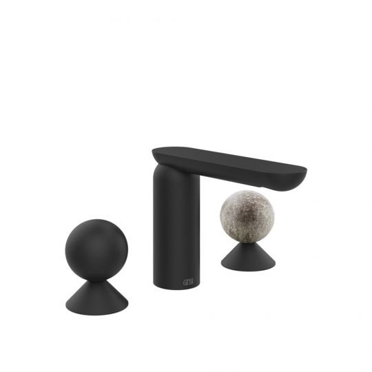 Смеситель для раковины Gessi Perle 74065 без донного клапана с вентилями-сферами из металла и муранского стекла Pulegoso схема 10