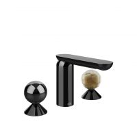 Смеситель для раковины Gessi Perle 74045 без донного клапана с вентилями-сферами из металла и муранского стекла Battuto схема 3