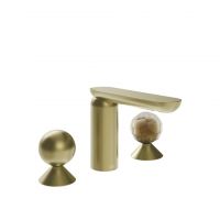 Смеситель для раковины Gessi Perle 74045 без донного клапана с вентилями-сферами из металла и муранского стекла Battuto схема 5