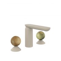 Смеситель для раковины Gessi Perle 74355 без донного клапана с вентилями-сферами из камня Onyx Cola и Onyx Green схема 12