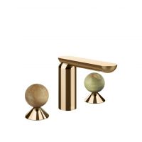 Смеситель для раковины Gessi Perle 74355 без донного клапана с вентилями-сферами из камня Onyx Cola и Onyx Green схема 16