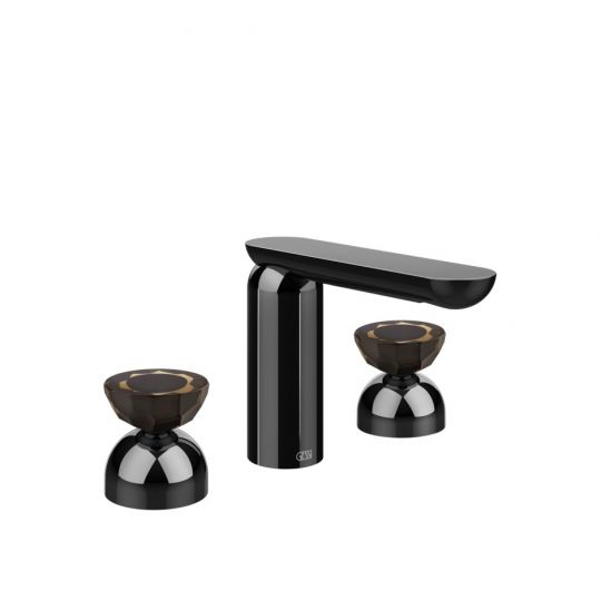 Смеситель для раковины Gessi Perle 74886 без донного клапана с вентилями-полусферами из муранского стекла Battuto схема 3