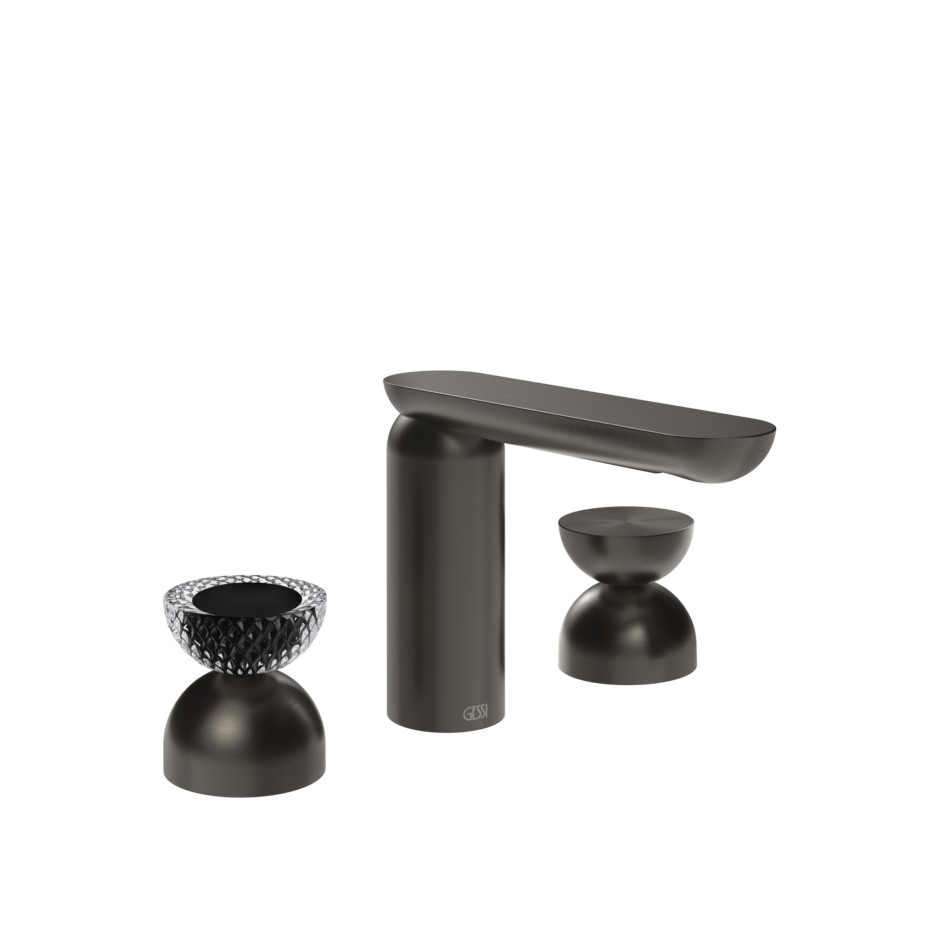 Смеситель для раковины Gessi Perle 74796 без донного клапана, с вентилями-полусферами из металла и муранского стекла Balloton