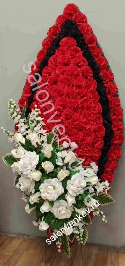 Элитный искусственный траурный венок №203, РАЗМЕР 110см,125см,140см,160см,180см