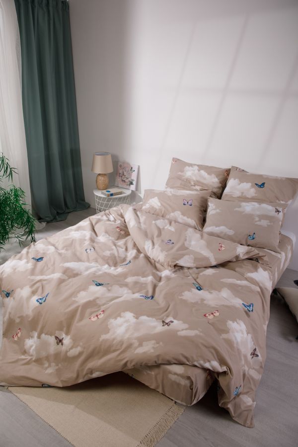 Поплин [в ассортименте] Бабочки в облаках постельное белье