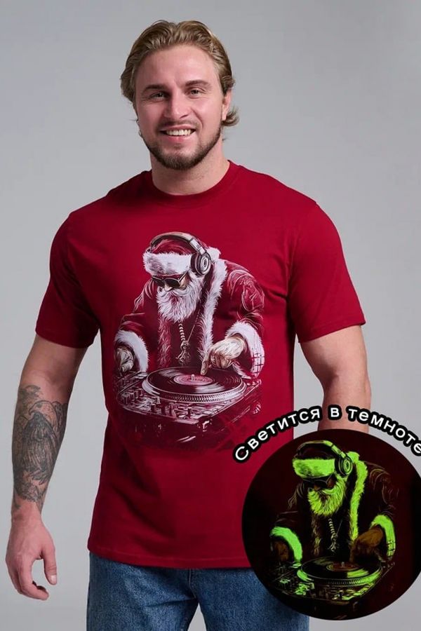 8581 футболка унисекс [бордо+диско дедМ]